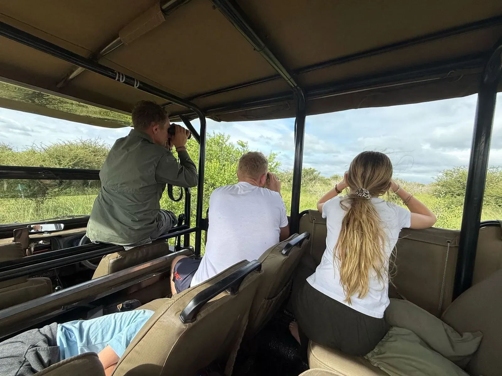 Jacob and guests on a game drive