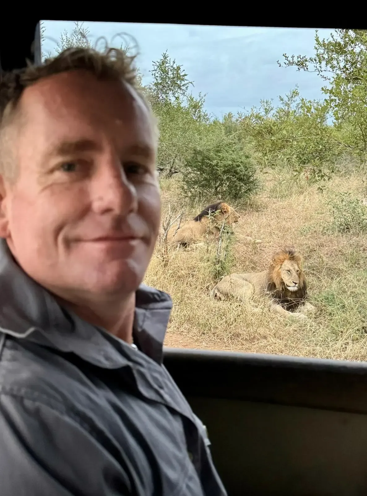 Jacob with a lion resting behind him