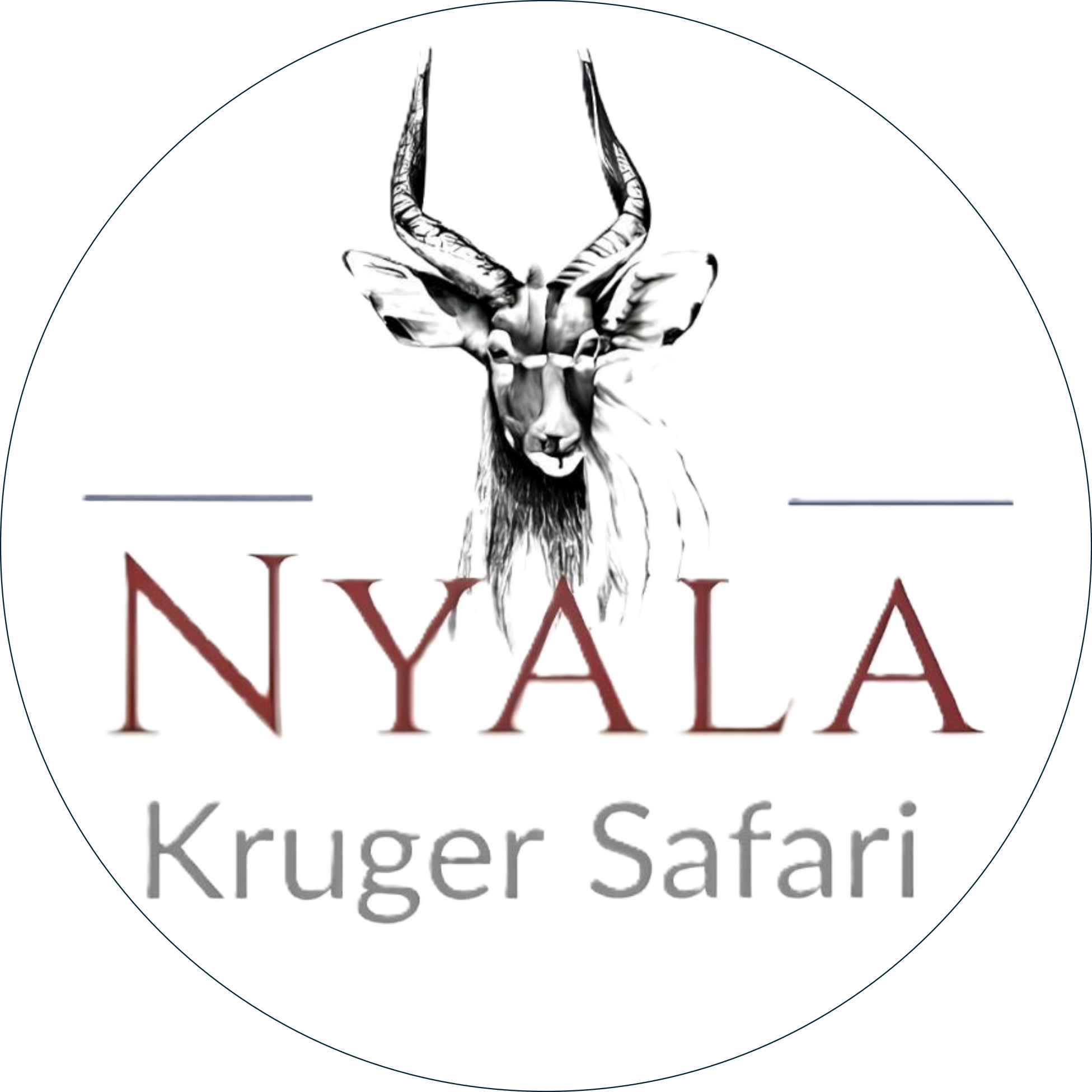Logo of Nyala Safari with a stylized Nyala antelope